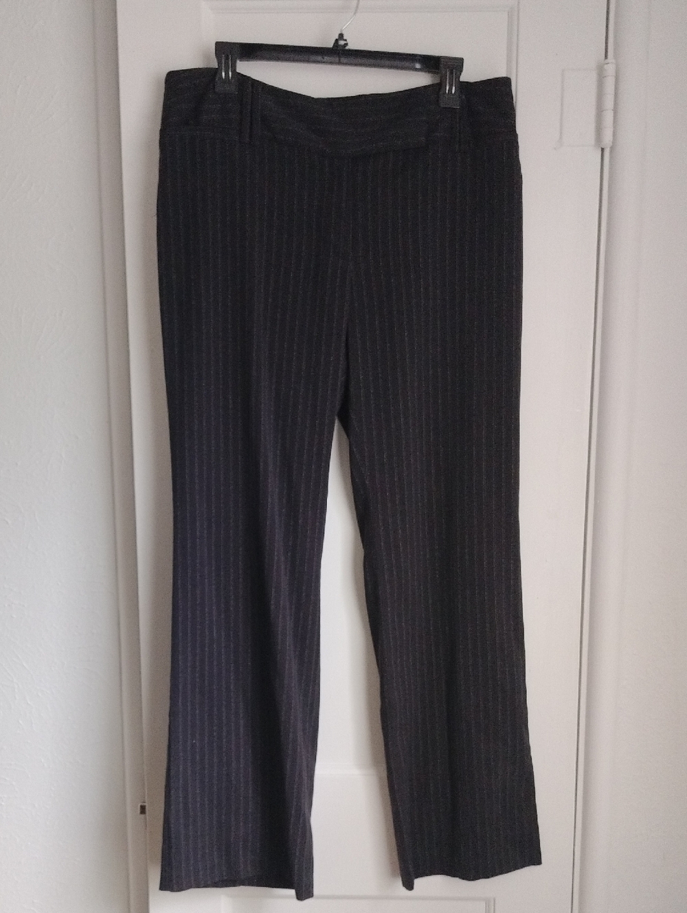 Women's Black Pinstripe Dress Pants Size 12
